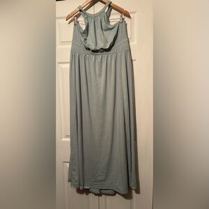 Torrid Soft blue/green halter Maxi Dress